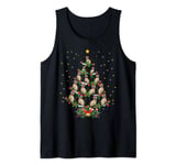 Funny Siamese Cat Lover Xmas Gift Siamese Cat Christmas Tree Tank Top