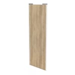 Porte de placard coulissante effet chêne brut profil blanc GoodHome Arius H. 248,5 x L. 92.2 cm + amortisseurs