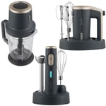 Salter Cordless Kitchen Set Jug Blender Immersion Blender & Whisk Hand Mixer