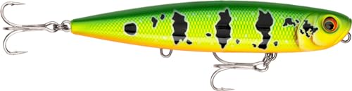 Rapala - Leurre de Pêche Precision Xtreme Pencil Exo Construction Plastique - Leurre Mer Flottant - Profondeur de Nage Surface - Taille 12,7cm / 26g - Fabriqué en Estonie - Hot Peacock Bass