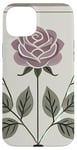 Coque pour iPhone 15 Plus Rose florale botanique, style minimaliste, roses d'amour