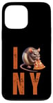 Coque pour iPhone 13 Pro Max Funny NY City Rat Mangeant Pizza Pepperoni