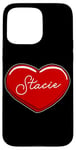 Coque pour iPhone 15 Pro Max Stacie Cœur dessiné à la main – Prénom Cœurs I Love Stacie