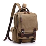 ny liten canvas ryggsäck män Reseryggsäck Multifunktionell axelväska för kvinnor Laptop ryggsäck Skolväskor Dam Daypack - Perfet khaki 2