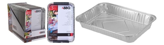 Alu-form til grill 5 stk. i pakken, 32x23x4 cm