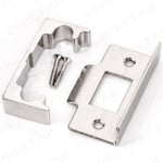 Nickel MORTICE LATCH REBATE KIT French Double Doors Internal Lock Conversion