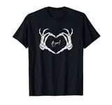 Boo! Funny Skeleton Hands Heart Halloween Costume T-Shirt