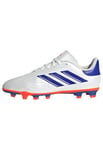 adidas Unisex COPA Pure II Club Football Boots Flexible Ground, Cloud White/Lucid Blue/Solar Red, 12.5 UK