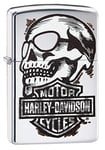 Zippo HD Skull Briquet Mixte, High Polished Chrome, Taille Unique