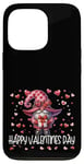 iPhone 13 Pro Happy Valentines Day Gnome For Women Cute Love Heart Pattern Case