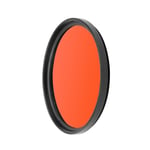 lentille de filtre en plastique Ultra mince,52mm/58mm,couleur rouge/bleu/Orange/jaune,pour appareil photo DSLR,pour GoPro Hero 8 - Type Orange-58mm for DSLR Camera