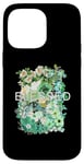 Coque pour iPhone 14 Pro Max Graphique vert béni et vert fleuri