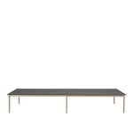 Muuto - Linear system table 110cm black nanolaminate/black abs/oak - Thomas Bentzen