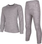 Lindberg Juniors' Merino Set  Grey Melange, 170