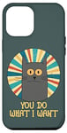 Coque pour iPhone 12 Pro Max You Do What I Want Retro Cat With Yellow Eyes