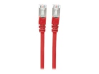 Intellinet Network Patch Cable, Cat7 Cable/Cat6A Plugs, 2m, Red, Copper, S/FTP, LSOH / LSZH, PVC, RJ45, Gold Plated Contacts, Snagless, Booted, Lifetime Warranty, Polybag - Câble réseau - RJ-45...