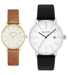 Gigandet Mixte Analogique Quartz Japonais Montre avec Bracelet en Cuir AVG36AVG42-Duo-03