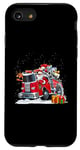 iPhone SE (2020) / 7 / 8 Firefighter Santa Fireman Driving Fire Truck Merry Christmas Case