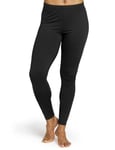 LAPASA Pantalon Thermique Femme Legging Chaud Bas Caleçon Long sous-Vêtements Automne/Hiver Fin & Léger L16 Noir XS