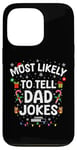 iPhone 13 Pro Funny Dad Christmas Xmas Tee Most Likely To Tell Dad Jokes Case