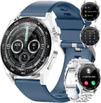 Montre Connectée Homme Avec Appel Bluetooth Assistant Vocal,1.39'' Montre Connectée Sport Avec 100+ Modes Sportifs,2 Bracelets,360amh,Spo2,Calorie,Pour Android Ios Smartwatch