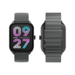 Montre Connectée Echo Rainbow Pro 44mm avec Bracelet Métal & Gomme Gris Métal