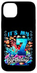 Coque pour iPhone 14 Plus C'est mon septième anniversaire, mon garçon Sea Fish Ocean Animals Aquarium