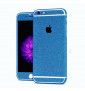 Sticker Autocollant Iphone Se 2020 Integral Apple Bling Paillettes Strass Diamant Avant/Arriere - Bleu