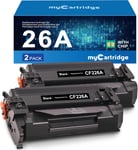 26A CF226A Compatible pour HP 26A pour HP Laserjet Pro M402DN Toner pour HP Laserjet Pro MFP M426FDN pour HP 26A CF226A HP 26X CF226X (2 Noir)