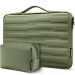 DOMISO 17,3 Pouces Imperméable Anti-Choc Protection Housse Pochette de Ordinateur Portable Sacoche pour 17.3" Dell IdeaPad 321/MSI GS73VR Stealth Pro, Vert