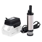 KATSU FIT-BAT Mini pompe à eau submersible sans fil 18/21 V Pompe de transfert d'eau diesel avec filet filtrant en acier inoxydable pour piscines, camping-car, camion, bateau