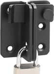 Verrou Porte Coulissante Serrure Volet Loquet Porte Verrou Portail À Bascule Boulon Avec Vis Pour Porte Fenêtre Placard Et Jardin Acier Inoxydable (Noir, Right Open S)