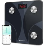 Etekcity Bathroom Scale for Body Weight, BMI, Body Fat, Muscle Mass, Smart Digital Weighing Scale with App& Bluetooth, Accurate Body Composition Analyzer, Ash-black