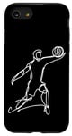 Coque pour iPhone SE (2020) / 7 / 8 Croquis d'un garçon de volley-ball