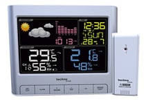 Technoline WS 6449 Station météo LED, Affichage affichage de la température, humidité de température extérieure, horloge radio, prévisions météorologiques, Air pour l'intérieur et l'extérieur