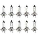 ZVD - Lot de 10 Ampoules Halogènes led 12V H7 55W - Longue Durée, Blanc, Feux de Croisement pour Voiture