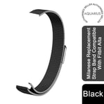 Milanese Replacement Strap Band Fitbit Alta Black Stainless Steel 14cm 2cm