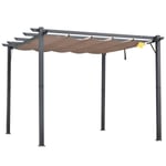 Rootz Pergola Pavilion - Bruin - Aluminium, Polyester - 118,11 cm x 118,11 cm x 87,79 cm