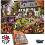 Dogs at a Haunted House Halloween Spooky 1000 Piece Jigsaw Puzzle