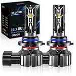 XELORD HB4 9006 LED Ampoules 6000K Lumière Blanche,De Phares Avant De Voiture 12V,Pack De 2