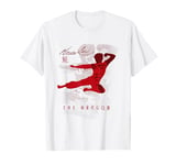 Bruce Lee The Dragon Flying Kick Silhouette Vintage T-Shirt