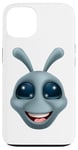 Coque pour iPhone 13 Alien Gris Gris Fun Personnage de dessin animé drôle