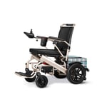 Home Accessories Elderly Disabled Electric Powered Wheelchair Folding (15Km Range) Weight Capacity 100Kg Lithium Battery Motor: 500W * 2 The Battery Can be Locked White 13Ahdualbattery Gold 13AHsin