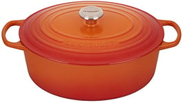 Le Creuset Signature Enamelled Cast Iron Oval Casserole Dish With Lid, 33 cm, 7.5 Litre, Volcanic, 21178330902430