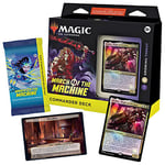 Magic The Gathering March of The Machine Commander Deck - Growing Threat (100-Card Deck, 10 Planechase Cards, Collector Booster Sample Pack & Accessories) (Version Anglaise)