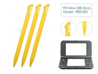 3 x Yellow Plastic Pens Pen Stylus Touch for Nintendo - ̗̀new ̖́ 3DS XL/LL 2015+