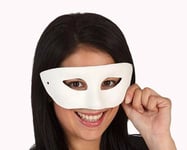 Simple Eye Mask - Domino - Fancy Dress Theatre Costume - Plain White