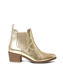 Joe Browns Femme Gold Metallic Western Ankle Boots Bottine, doré, 38 EU Large