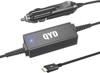 Chargeur Voiture USB Type-C 65W Chargeur Allume Cigare Charge Rapide Compatible avec Lenovo ThinkPad E14 E15 T14 T15 C13 X1 Carbon Gen 9 P51s P52s E485 E580 E585 L480 L580 T470 T480 T580 X270 USB C