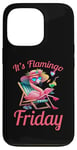 Coque pour iPhone 13 Pro Citation amusante des flamants roses It's Flamingo Friday